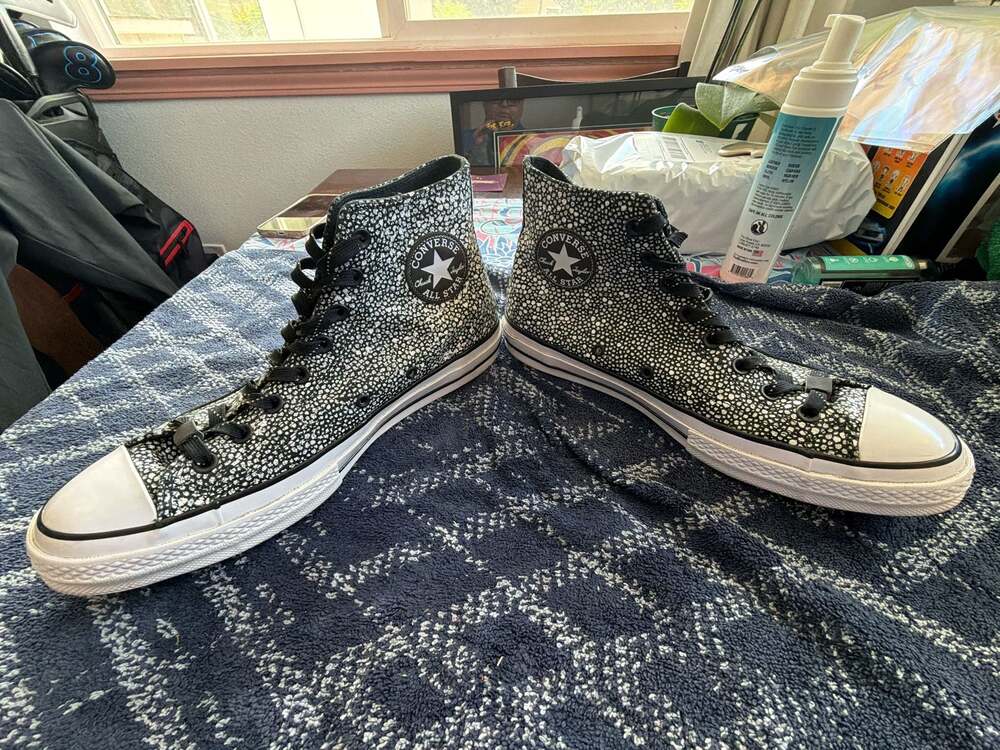 Converse Chuck Taylor All Star High Top Asphalt NYC Textured Leather Sneakers - Picture 2 of 8